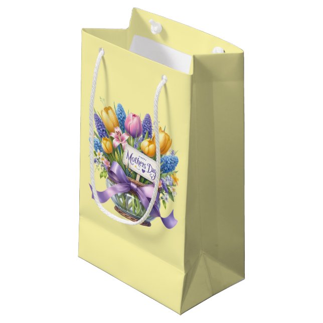 Sacola Para Presentes Pequena Dia das Mães  (Frente inclinada)