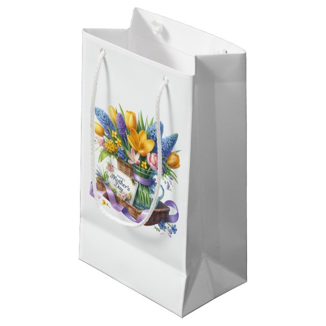 Sacola Para Presentes Pequena Dia das Mães  (Frente inclinada)