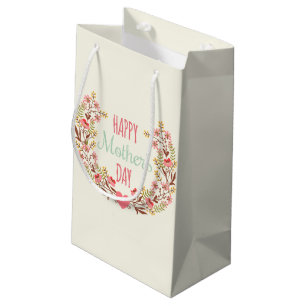 Sacola Para Presentes Pequena Dia das mães feliz