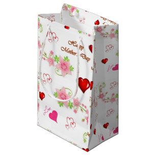 Sacola Para Presentes Pequena Dia de as mães com etiqueta