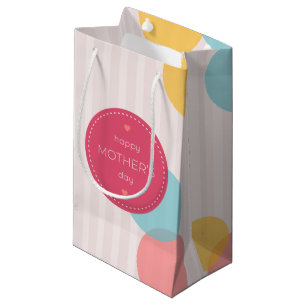 Sacola Para Presentes Pequena Dia de as mães Feliz Bolinhas Saco para presente