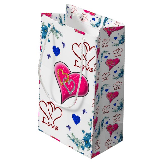 Sacola Para Presentes Pequena Dia de as mães Gift Bag (Verso inclinado)