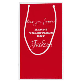 Sacola Para Presentes Pequena Dia de os namorados Cute Modern Personalizado Para