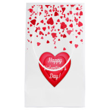 Dia de os namorados Red Confetti Hearts Gift Bags