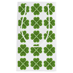 Sacola Para Presentes Pequena Dia de Patrick, trevo verde irlandês