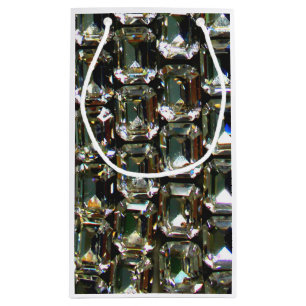 Sacola Para Presentes Pequena Diamantes, elegante padrão de gemstones antigos