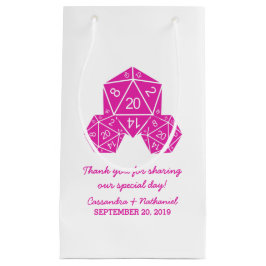 Sacola Para Presentes Pequena Dice Wedding Bag Rosa D20