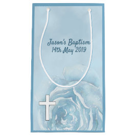 Sacola Para Presentes Pequena Dispersor de rosa azul