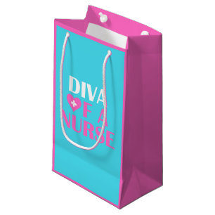 SACOLA PARA PRESENTES PEQUENA "DIVA DE ENFERMEIRO"