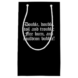 Sacola Para Presentes Pequena Dobro do dobro das citações do jogo de Shakespeare