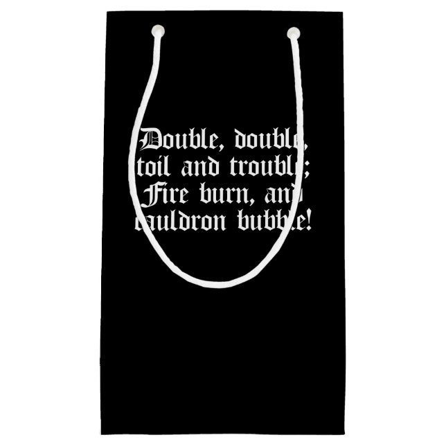 Sacola Para Presentes Pequena Dobro do dobro das citações do jogo de Shakespeare (Frente)