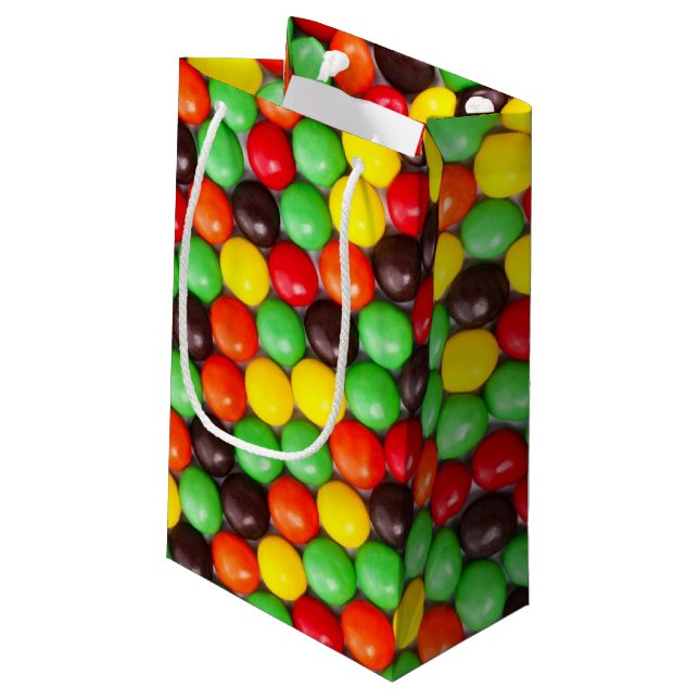 Sacola Para Presentes Pequena Doces coloridos (Verso inclinado)