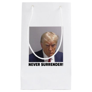 Sacola Para Presentes Pequena Donald J Trump Mug Shot - Nunca Renda Longa Venda