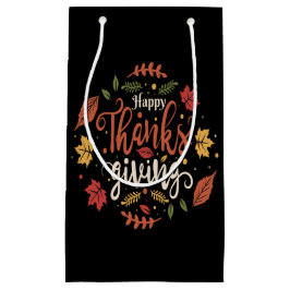 Sacola Para Presentes Pequena Dons de Feriados da Família de Festas de Ação de G