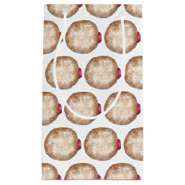 Sacola Para Presentes Pequena Donuts Recheados Feliz Hanukkah Chanukah Sufganiya