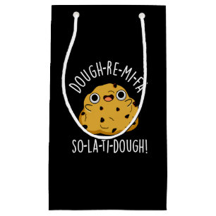 Sacola Para Presentes Pequena Dough-Re-Mi Música Engraçada Dough Pun Dark BG