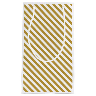 Sacola Para Presentes Pequena Dourado e White Christmas Gift Bag