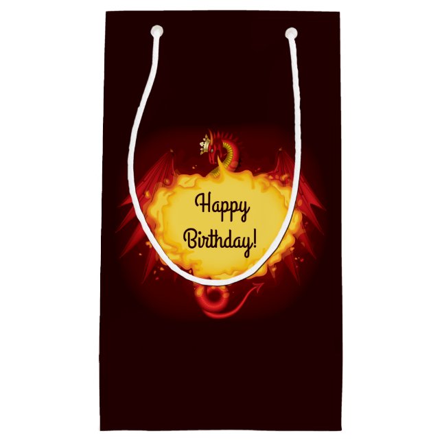 Sacola Para Presentes Pequena Dragão-Presente Pequeno Dragão-Bomba (Frente)