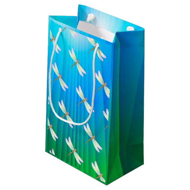 Sacola Para Presentes Pequena Dragonfly (Verso inclinado)