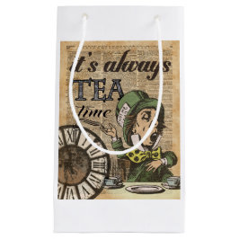 Sacola Para Presentes Pequena "É sempre arte louca do dicionário do Hatter do