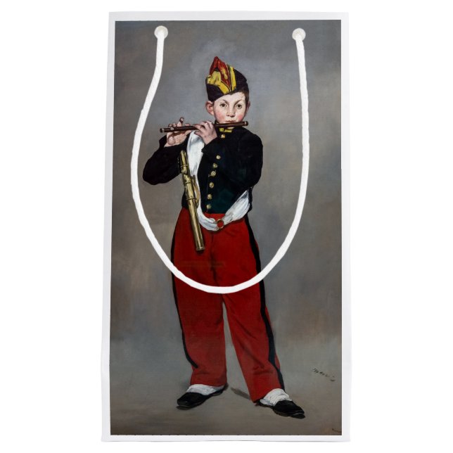 Sacola Para Presentes Pequena Edouard Manet - A Frisa / Jovem Flautis (Frente)