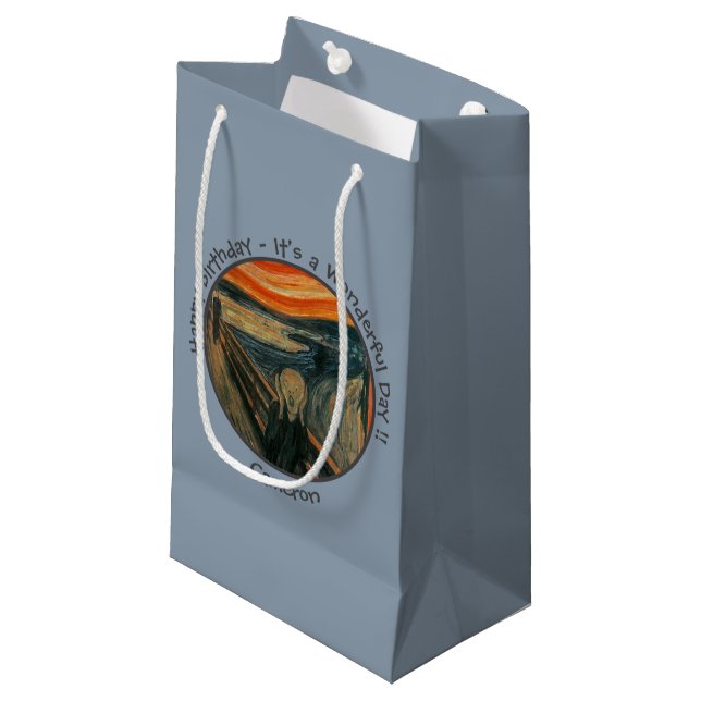 Sacola Para Presentes Pequena Edvard Munch A Coleção De Itens Da Parte Do Gritar (Frente inclinada)