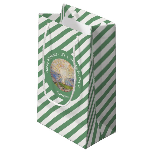 Sacola Para Presentes Pequena Edvard Munch The Sun (Solen) - Itens de Partido Su (Frente inclinada)