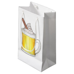 Sacola Para Presentes Pequena Egg Nog Eggnog Natal Feriado de inverno Saco de pr