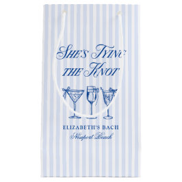 Sacola Para Presentes Pequena Ela é Casando costeira Elegante Desenhada