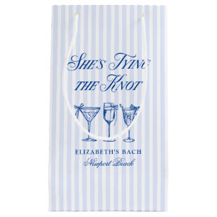 Sacola Para Presentes Pequena Ela é Casando costeira Elegante Desenhada