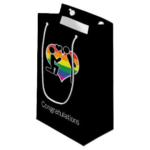 Sacola Para Presentes Pequena Ele Disse Sim Parabéns Casamento Gay