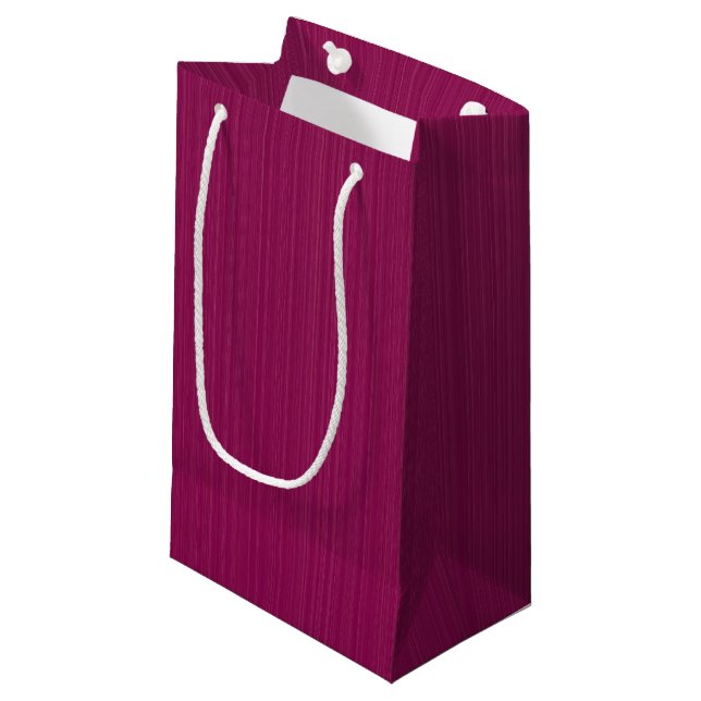 Sacola Para Presentes Pequena Elegância Maroon Texturizada (Frente inclinada)
