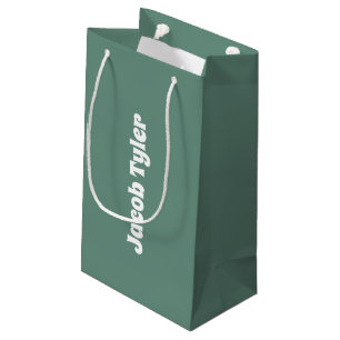 Sacola Para Presentes Pequena Elegância Mudada - Nome do Teal Oceânico Gift Bag