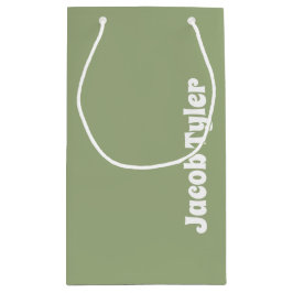 Sacola Para Presentes Pequena Elegância Mudada - Pequeno Tranquilo Nome do Sage 