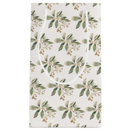 Sacola Para Presentes Pequena Elegante Greenery Gift Bag