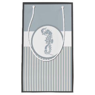Sacola Para Presentes Pequena Elegante Náutico Clássico Azul-Marinho