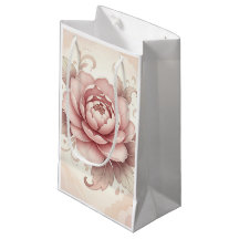Elegante Peônia Floral Rosa