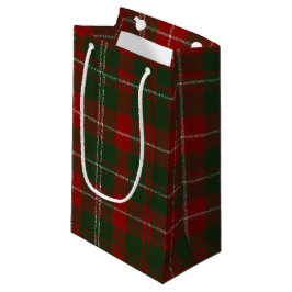 Sacola Para Presentes Pequena Elegante Xadrez de Natal