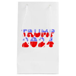 Sacola Para Presentes Pequena Eleição Patriótica de Groovy Trump 2024