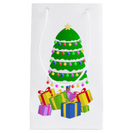 Sacola Para Presentes Pequena Emoji do Feliz Natal