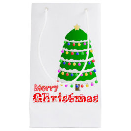 Sacola Para Presentes Pequena Emoji do Feliz Natal