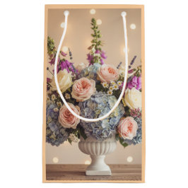 Sacola Para Presentes Pequena Enchanted Evening: Pastel Floral Centerpiece
