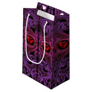 Sacola Para Presentes Pequena Enfeite Roxo Com Saco De Presente De Coração