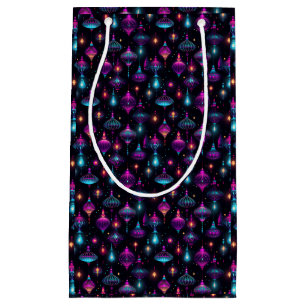 Sacola Para Presentes Pequena Enfeites de natal neon