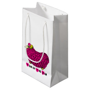 Sacola Para Presentes Pequena Engraçado Rosa Rosa, Ano Chinês Zodiodt S Gift B