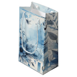 Sacola Para Presentes Pequena Ephemera Azul