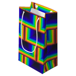 Sacola Para Presentes Pequena Escalas quadradas de espectro solar