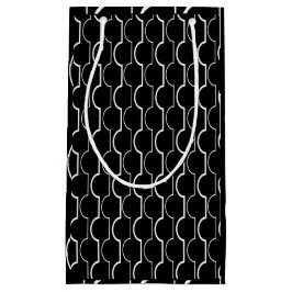 Sacola Para Presentes Pequena Escamas Pretas