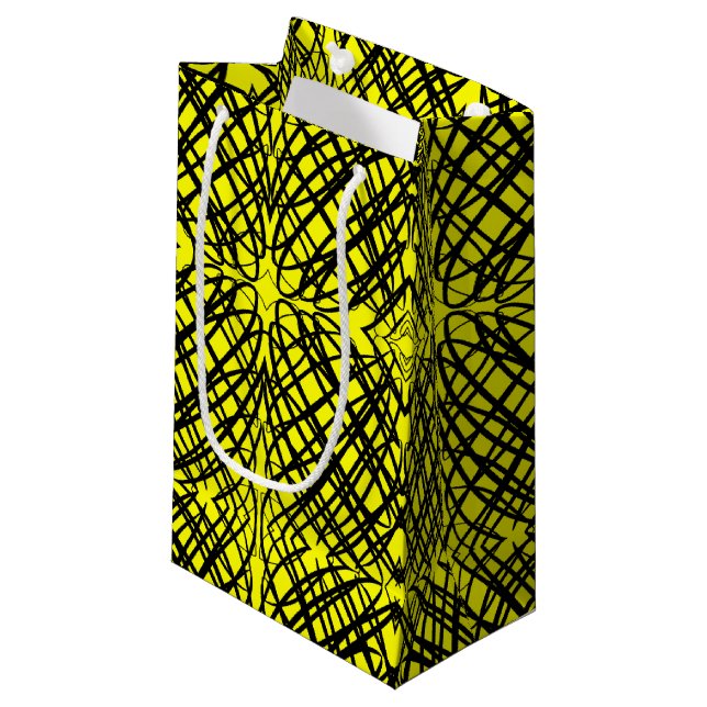 Sacola Para Presentes Pequena Escrivora Simples | Inclinação Espelho | Amarelo | (Frente inclinada)