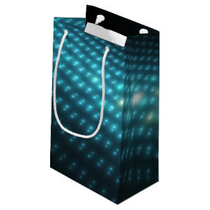 Sacola Para Presentes Pequena Esferas azuis 3D